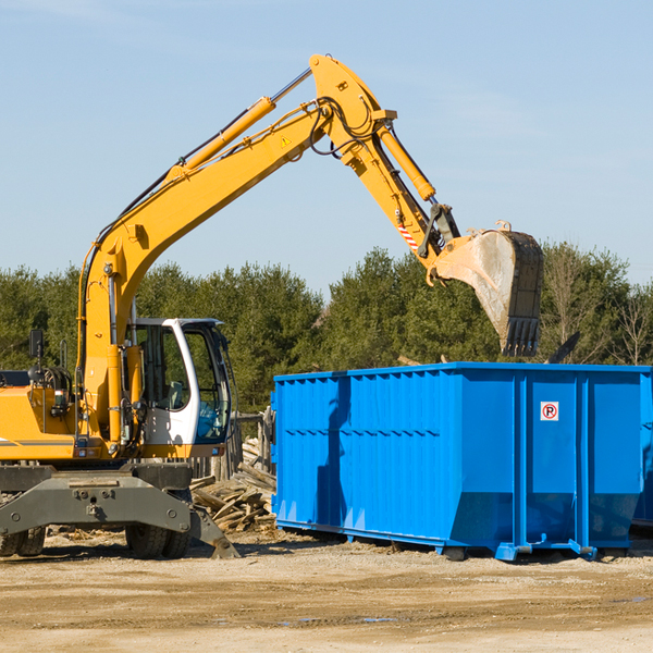 what size residential dumpster rentals are available in Copper Hill VA